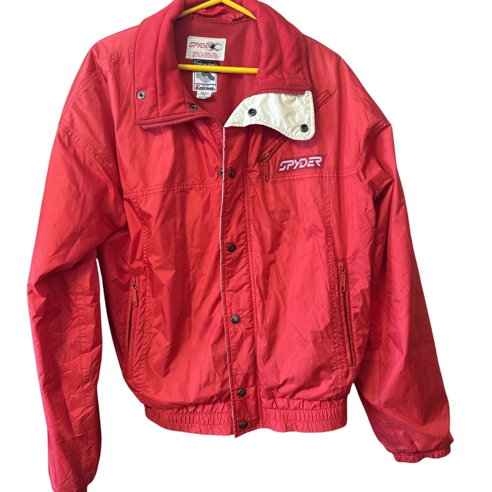 Vintage Spyder Ski Jacket Men's L Red Thinsulate Insulated‎ Snowboard Coat